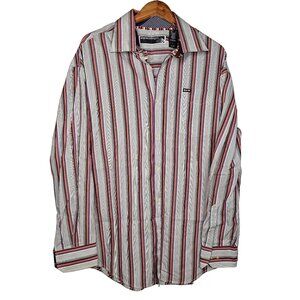 Y2K Men's Striped Button Down Shirt by Enyce Clothing Co. NWT Size XL